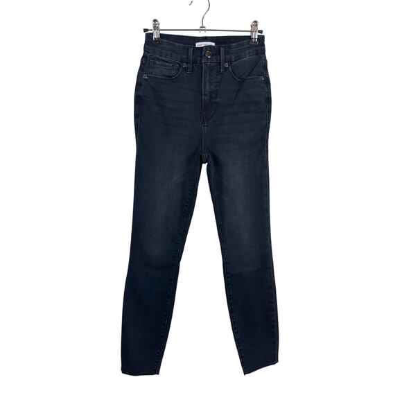 Good American Denim - Good American Good Waist Womens 0/25 High Rise Skinny Raw Hem Blue Jeans